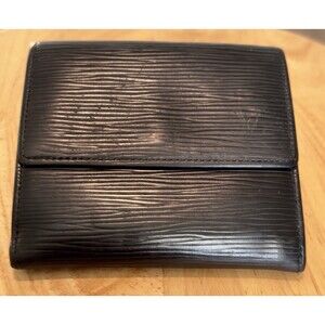 Louis Vuitton Portefeuille Elise Wallet Black Epi Leather Made In France SP0999